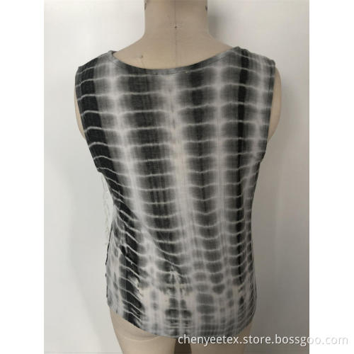 Vest tie-dyed for women